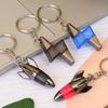 New 1pcs Car Keychain Bullet Head Rocket Lightning Shaped Anti Static Keychain Decorative Pendant Electrostatic Release