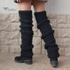 1 пара зимних носков до середины икры Уютные толстые вязаные однотонные противоскользящие теплые носки с ворсом Гетры JK Boots Чулки Чехлы для сапог Лолита Чехлы для подогрева ног