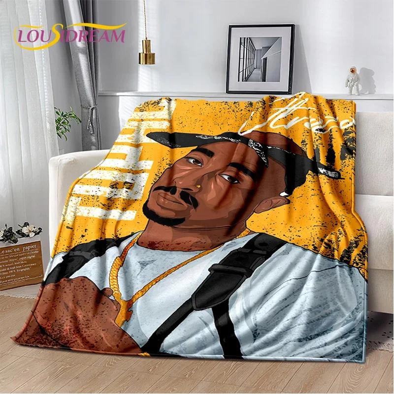 Новый Рэпер Эминем Тупак 2pac Хип-Хоп Музыка Бог Рэпа Плед, Мягкий Плед для Дома Спальни Кровати Дивана Пикника Покрывало для Путешествий 013