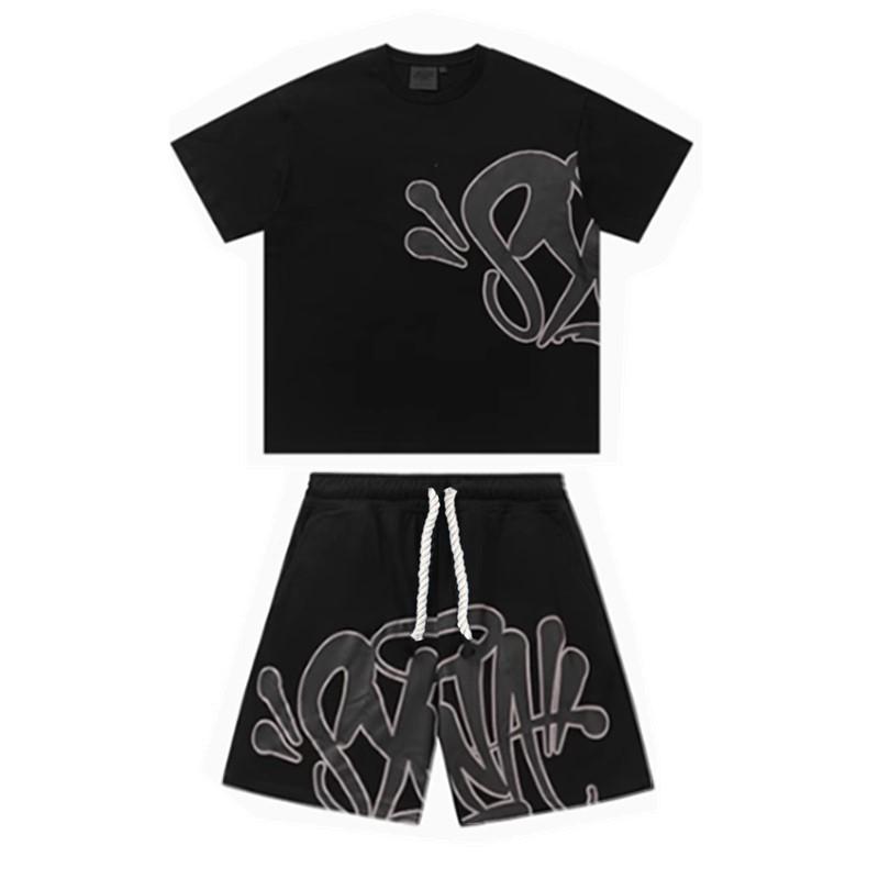 Unisex Y2K Streetwear Hoodie Jogger Set Cotton Blend Loose Fit Casual Outfit Men Women