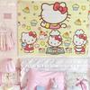 Cartoon Hello Kitty Wall Hanging Cute Girl Room Decor Tapestry Dormitory Bedroom Bedside Photo Backdrop