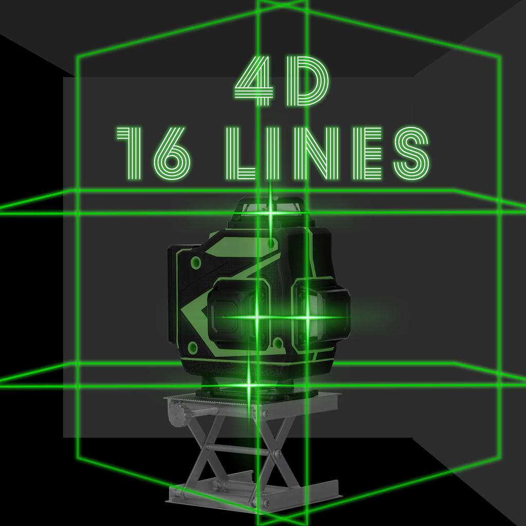 Multifunctional 16 Lines Laser Level Tool Vertical Horizontal Lines 3 Degrees  Self-leveling Function with