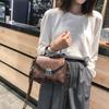 Small Square Bags For Women Fashion Solid Color Designer Crossbody Shoulder Bag Vintage PU Leather Handbags Female Bag