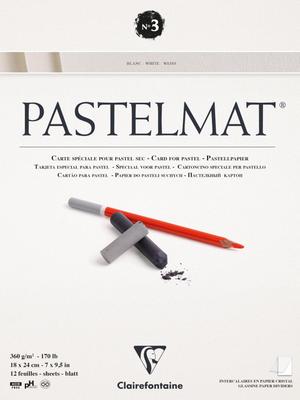 Clairefontaine Pastel Mat No.3 Блок 18x24 см 12 листов 360 г/м² Бескислотная бумага пастельный карандаш цветной карандаш Clairefontaine cf96001