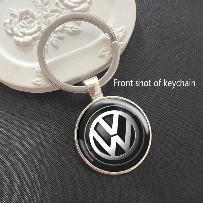 Metal Car Keychain Key Chain Rings Accessories for Volkswagen VW Rline Passat Bora Jetta CC Beetle Scirocco MK6 MK8 Tiguan Qx0