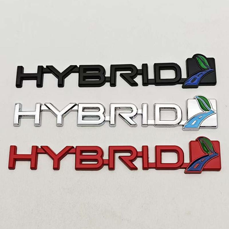 3D Metal Car Styling Logo HYBRID Badge Rear Trunk Emblem Fender Side Sticker For Toyota HYBRID Auto Accessories