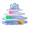 Игрушка-шар-вертушка для кошек, 3-ярусная интерактивная игрушка для умственных и физических упражнений, игрушка-трек с шариками для кошек, котенок