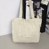 Tote Bag Women's Solid Color Large Capacity Shoulder Bag Student Canvas Underarm Bag