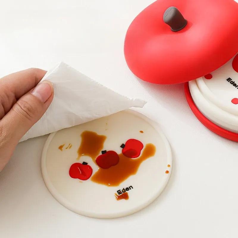 Apple Round Coaster Creative Anti-scald Coffee and Tea Heat ulation Pad Home Office High-temperature Resistant Sand Pot Mat