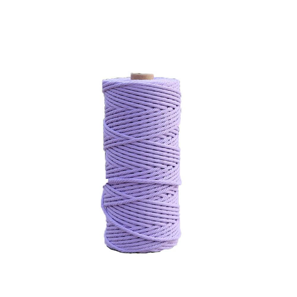 Cheap Price Macrame Supplier 3mm Round Multi Colors 4Strands Cotton Macrame Cord in Cords