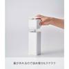 Yamazaki One-Hand Dispenser, White, Approx. W5.5 x D5.5 x H18.5cm, Tower Design, Detergent, Lotion, and Alcohol Compatible, Easy to Clean, Product Num