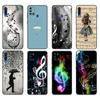 Black Tpu Case For Samsung Galaxy A50 50S A30S A10 A21S A31 A41 A51 A71 M21 M30S S10 LITE Musical Notes Violin Classical Music
