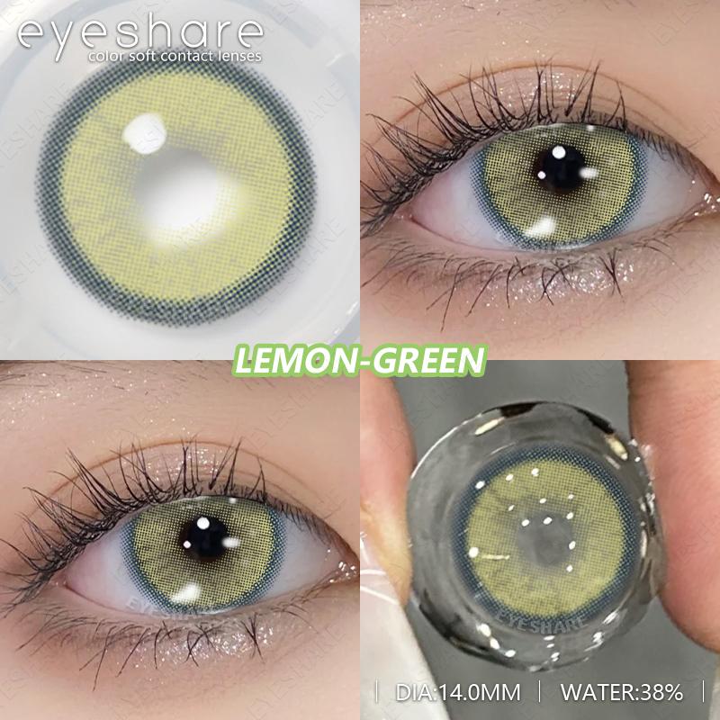 EYESHARE Colored Contact Lenses Blue Natural Contact Lenses Green Fashion Contact Lenses Pink Makeup Colored Soft Lenses 1 Pair