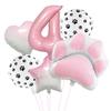 Pink Dog'S Paw Digital Balloon Set Animal Theme Birthday Party Aluminum Film Balloon Party Arrangement Decorative Balloon