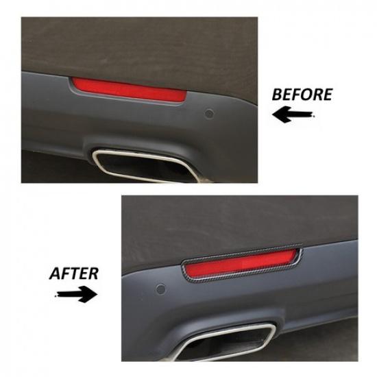 Rear Fog Light Frame Lamp Trim Accessories for Dodge Challenger 15+ Carbon Fiber