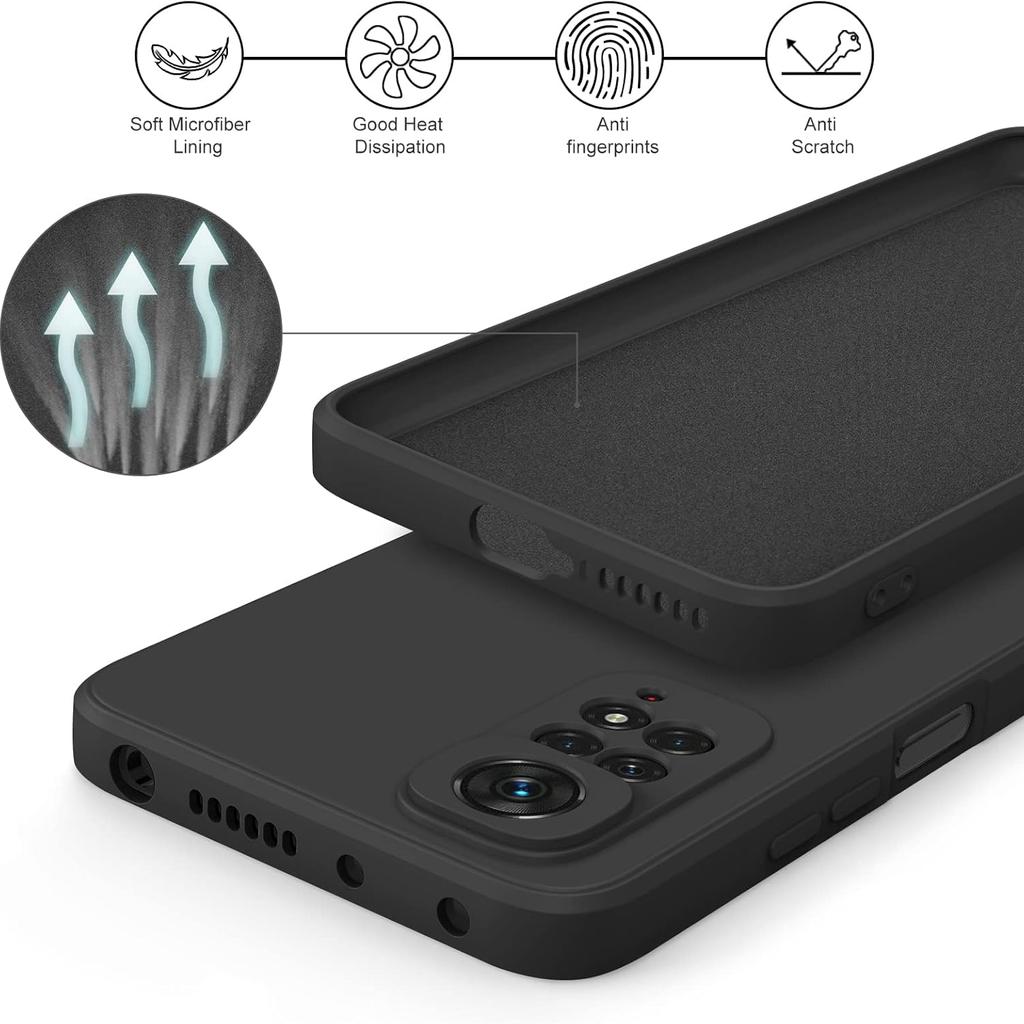 Силиконовый чехол для телефона Xiaomi Redmi Note 9 10 11 12 Pro Plus 9T Защитная мягкая задняя крышка Redmi Note 12 Pro 4G 12T Черные сумки