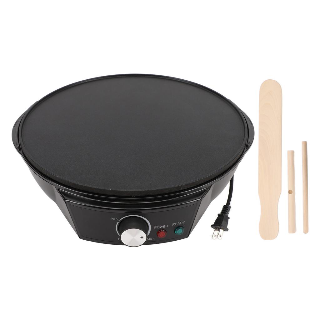 11.8in 900W Electric Griddle Crepe Maker Machine with Adjustable Temperature Control for Blintzes