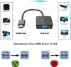 ICZI HDMI к VGA 1080p Совместимый адаптер HDMI папа к VGA мама для Raspberry и других (D-SUB) Адаптер, Черный, Ноутбуки, ПК, Настольные компьютеры, Мониторы,