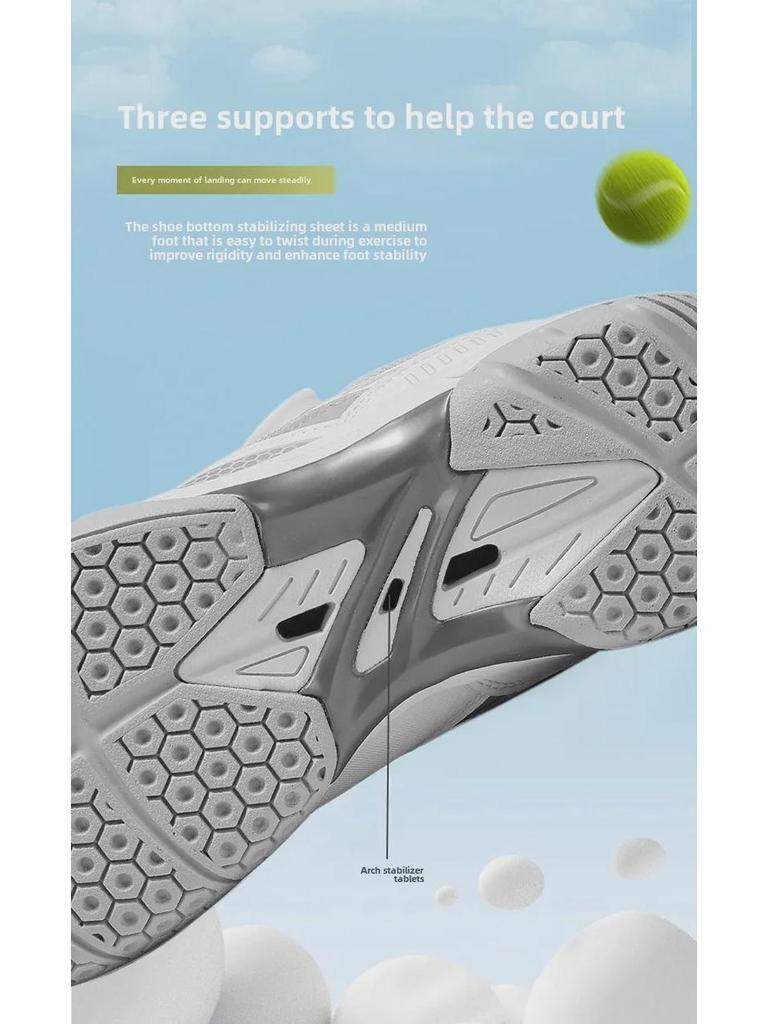 Unisex Tennis & Badminton Shoes with Tendon Sole - Casual All-Season Footwear