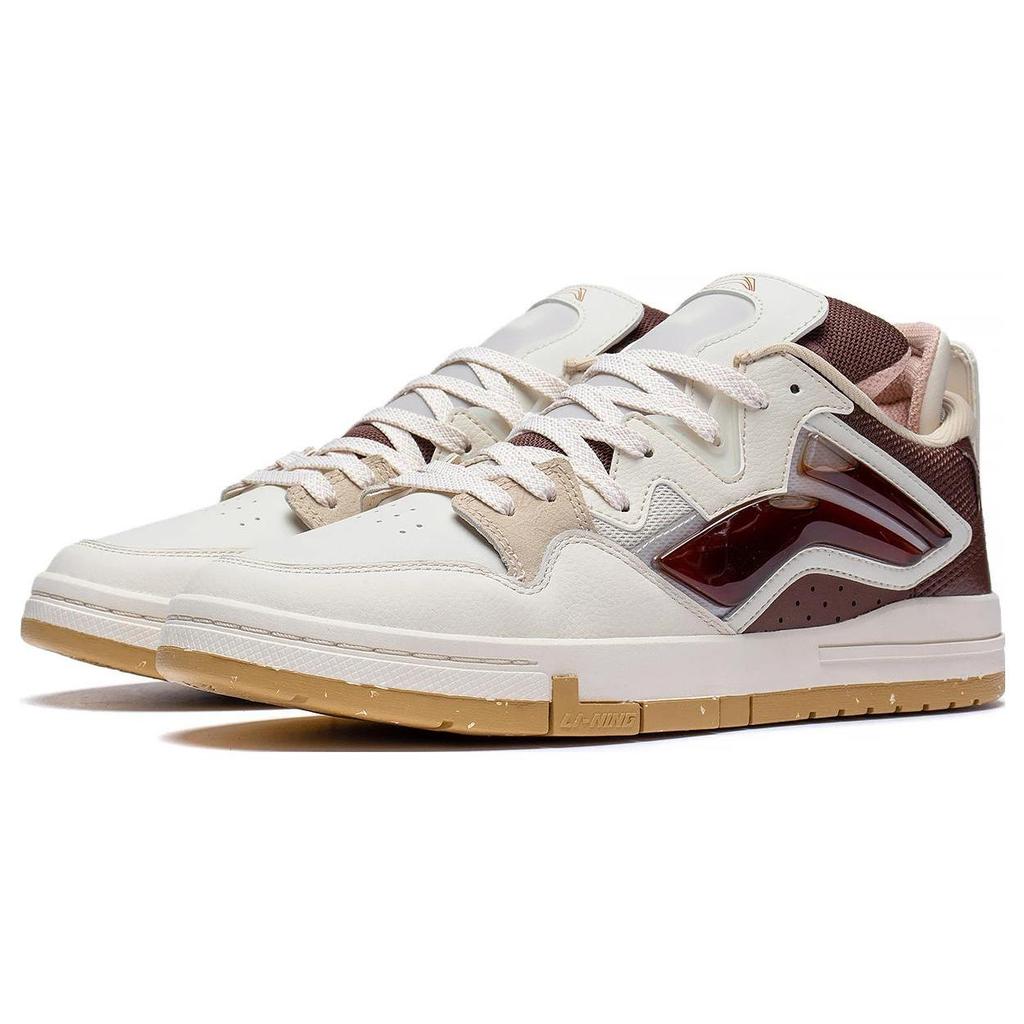 Кеды для скейтборда Li Ning Wave PRO Мужские Низкие Белый/Серый/Коричневый AECT009-2