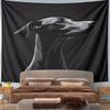 Graceful Greyhound Silhouette Design Pattern Wall Hanging Tapestry Decorative Tapestry Home Decor for Bedroom and Living Room
