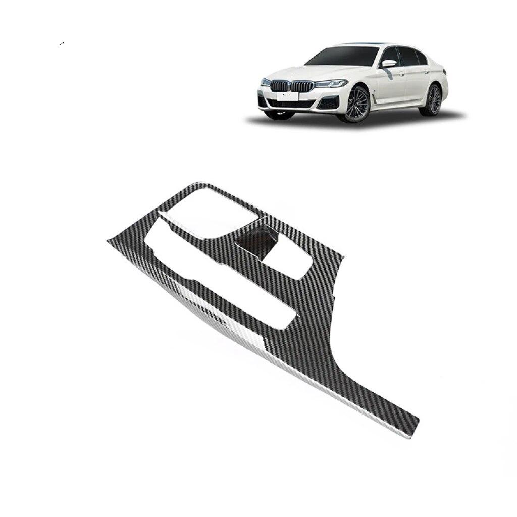 Carbon Fiber Car Center Console Gear Shift Panel Frame Covers for BMW 5 6GT Series G30 G38 2017-2022 Trim Stickers Accessories
