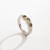 European and American ins lava texture stainless steel ring women, cold wind irregular zircon micro-inlaid ring jewelry