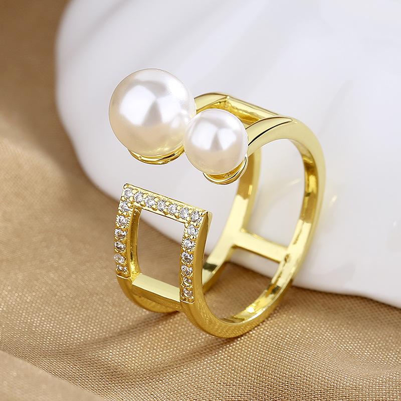 925 Sterling Silver Ring Open Adjustable Silver/Gold for Women Exquisite Student Girlfriend Jewelry Accessories Wedding Party