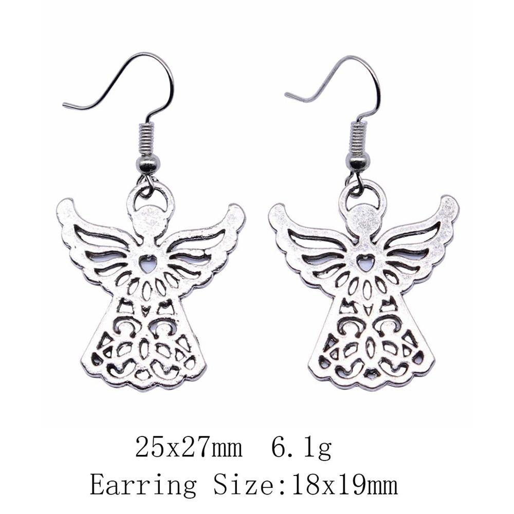 Комплекты сережек на годовщину свадьбы, серьги-подвески и подвески в виде крыльев ангела, женские серьги-сумки для свадьбы