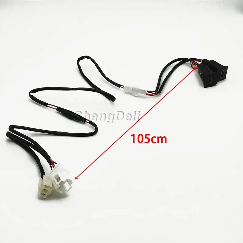 12V Red LED Car Socket Charger Dual USB PD Type C Port Phone Chargers Power Adapter For VW Golf 6 MK6 Jetta 5 MK5