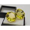 Yellow Sapphire Earring Making Natural 21-22 Ct Hexagon Cut Pair Gemstone