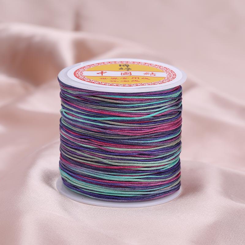 Цветной градиентный шнур для браслета ручной работы с нефритовым оттенком - 100 м плетеный шнур своими руками для подвесок