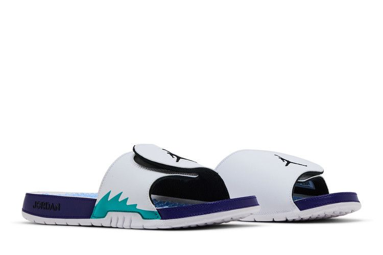 Men's Slides Jordan Hydro 5 Retro Slide White New Emerald Grape Ice Black White/New Emerald/Grape Ice/Black