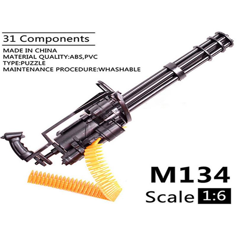 Масштаб 1/6 Военное Оружие Армии США Снайперская Винтовка M82A1 M134 M14 M16 Полицейский Солдат SWAT Фигурка Модель для Сборки Оружие Игрушки
