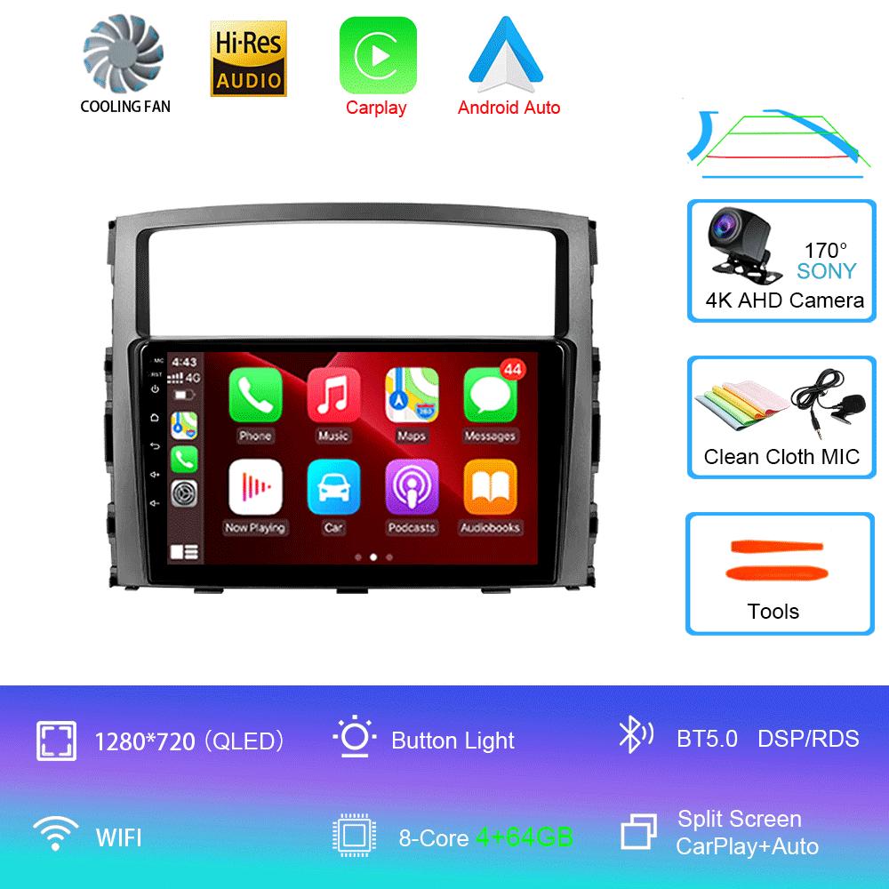 Автомагнитола Android 14 для Mitsubishi Pajero 4 V80 2006 - 2024 Мультимедийный видеоплеер Навигационная стереосистема Без 2din 2 din dvd