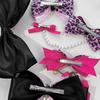 Leopard Lace Hair Clips Heart Pendant Subculture Hair Accessories  for School Students Cosplay