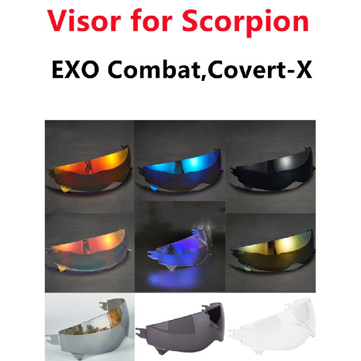 Ветровое стекло для шлема Scorpion EXO Combat Covert-X Шлемы Визор Солнцезащитный Козырек Ветрозащитный Щиток для шлема Мотоциклетные Шлемы Аксессуары Датчики скорости 6