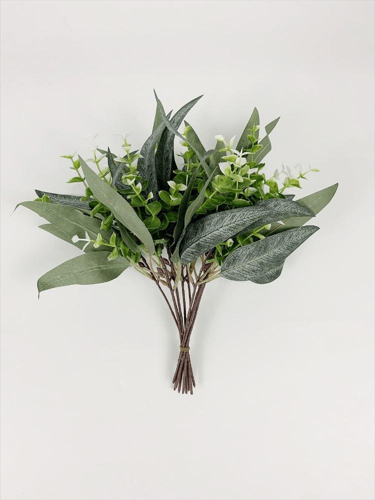10 шт. искусственных растений, искусственные зеленые ветки, искусственные листья эвкалипта для свадебной цветочной композиции и украшения дома в фермерском доме
