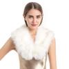 Faux Fur Scarf with Velvet Lining Invisible Fur Clip Artificial Fur Shawl Dresses Coats Fake Collar Neck Scarf