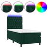 Maison Exclusive - Sommier à lattes de lit et matelas et LED Vert foncé 80x200 cm