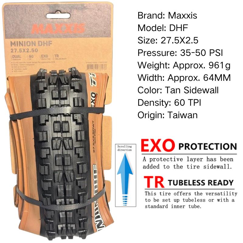 Maxxis Minion DHF (M301Ru) 26x2.3 27.5x2.3/2.5/2.8 29x2.3/2.5 Складные Даунхилльные Покрышки Для Горных Велосипедов Более Износостойки