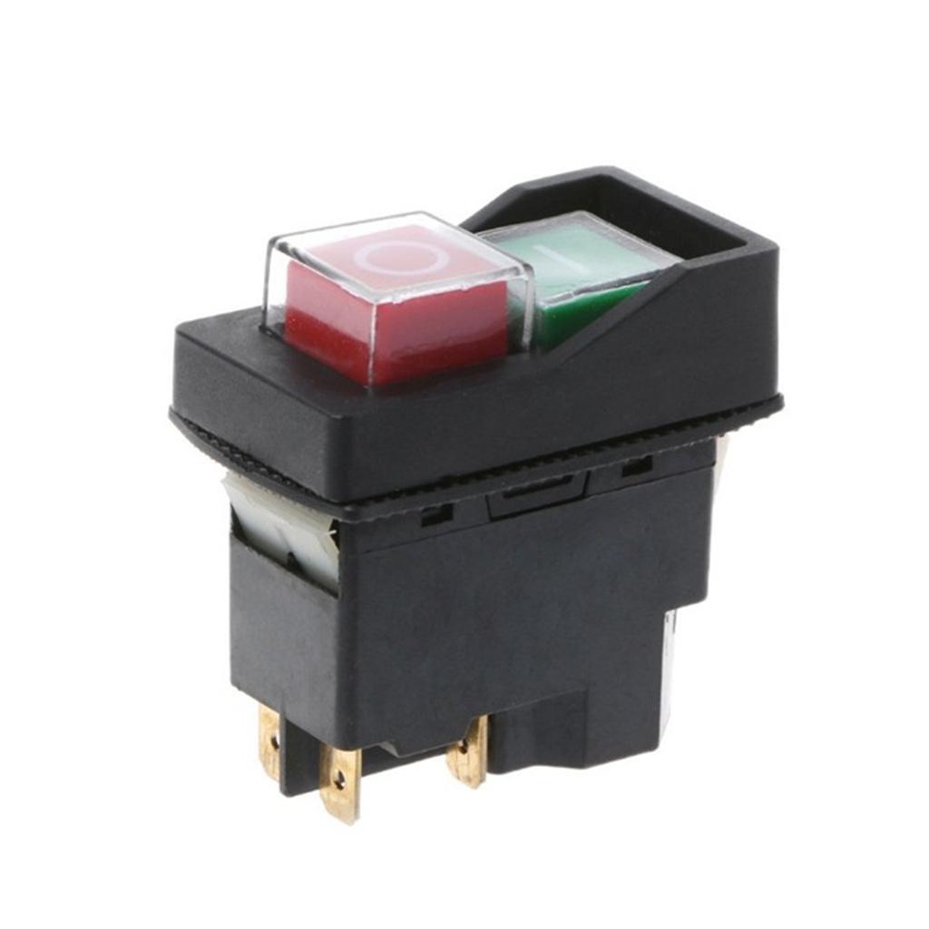 IP55 Waterproof Push Button Switch Electromagnetic Switch 4 Pin 16A Magnetic Starter Power Tool Safety Switches