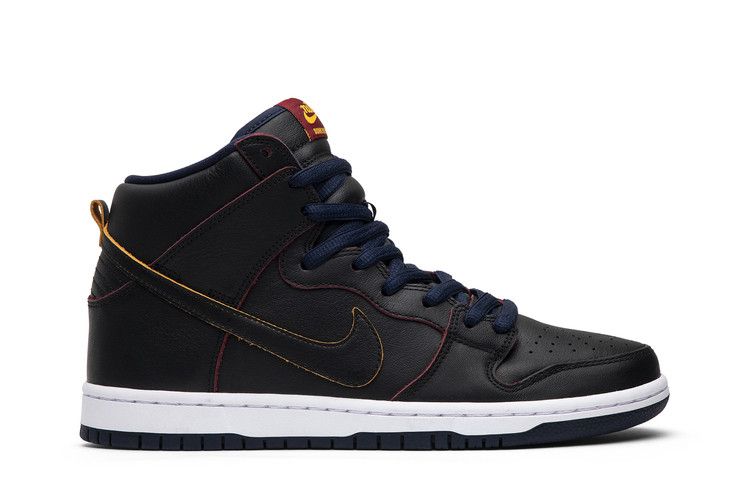 Мужские кроссовки Nike SB Dunk High NBA Cavs Черный/Черный-Колледжский темно-синий-Командный красный