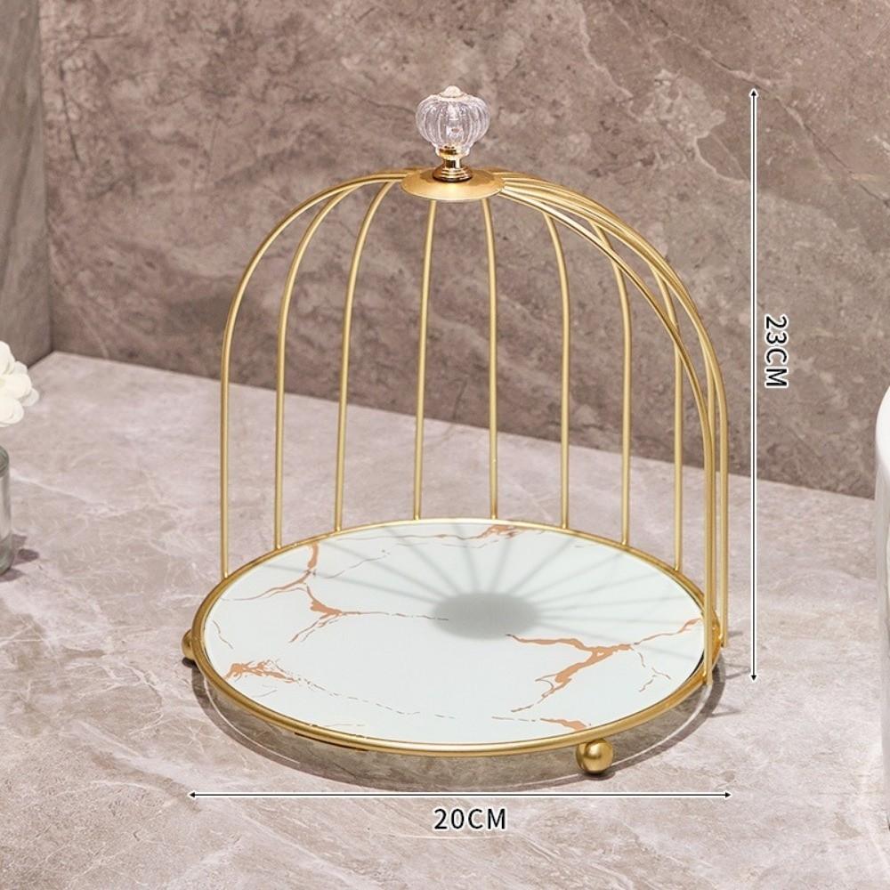 Косметическая полка из кованого железа, большая вместимость, держатель в виде птичьей клетки, современная полка для хранения макияжа, стеллаж для хранения