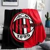 1PC Ac Milan Crest Custom Name Patterned Flannel Blanket Suitable For All Seasons For Home Decor Warmth And Comfort Gifts Holiday Present