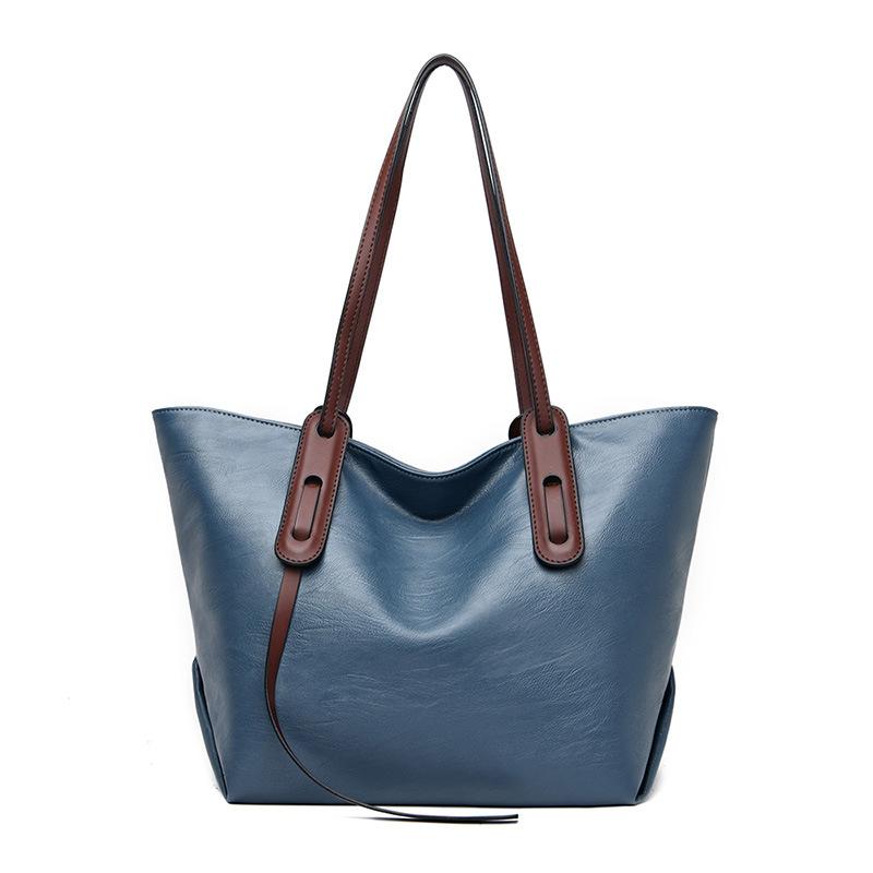 Высокая мягкая кожаная женская сумка через плечо, большая вместительная ручная сумка, сумка для мамы среднего возраста, модная простая сумка через плечо