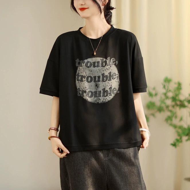 Dimanaf 2025 Летняя футболка женская с коротким рукавом и длинными пуговицами свободные топы футболки