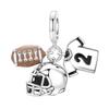 925 Silver Tennis Pendant Bracelet Charms for Women Fine Jewelry DIY Party Beads Gifts Accessories