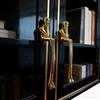 Современная дверная ручка из цинкового сплава, золотая ручка для шкафа с портретным искусством, металлическая гуманоидная ручка для DIY мебели