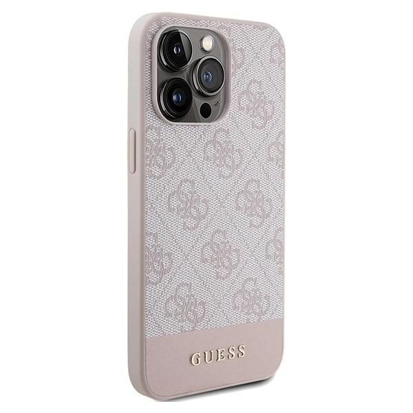 Guess 4G Stripe Collection Case For Iphone 14 Pro - Pink